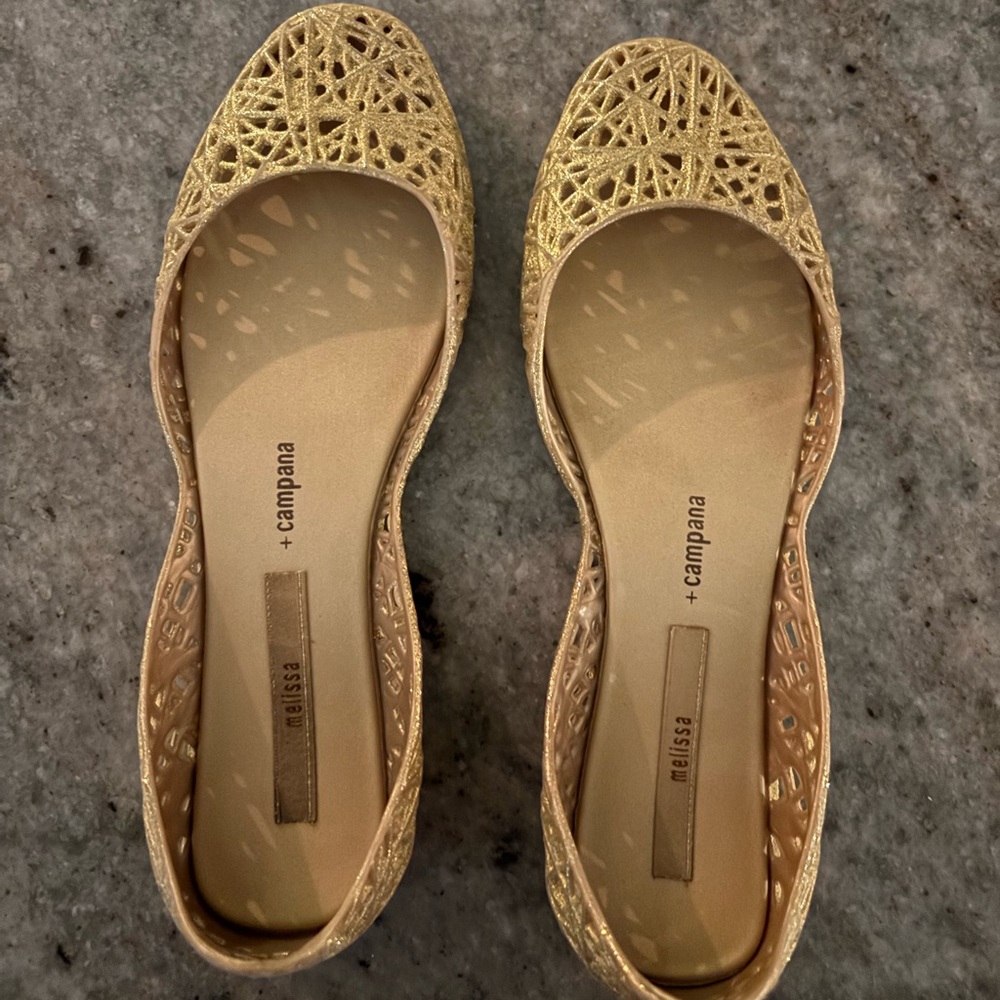 Melissa Campana Gold Flats